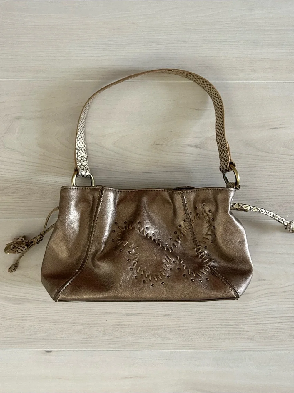 liz claiborne embroidered butterfly mini bag